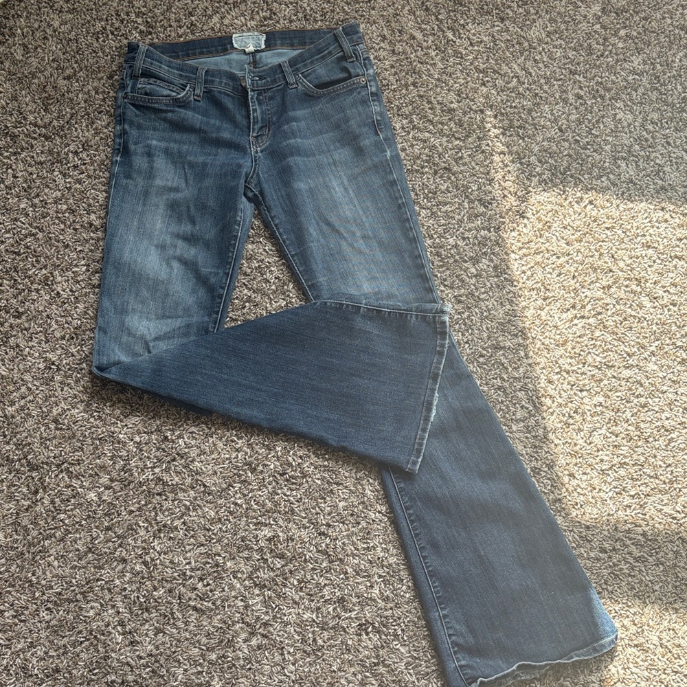 Current/Elliott Dark Blue Flare Jeans